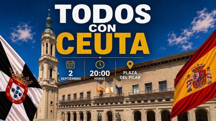 El Ayuntamiento de Zaragoza se suma a la concentración en apoyo a Ceuta, del 2 de septiembre, promovida por la FEMP