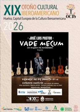 Cartel del espectáculo 'Vade Mecum. A millennium of guitars' de José Luis Pastor.