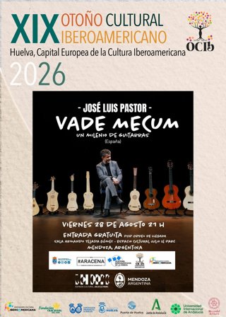 Cartel del espectáculo 'Vade Mecum. A millennium of guitars' de José Luis Pastor.