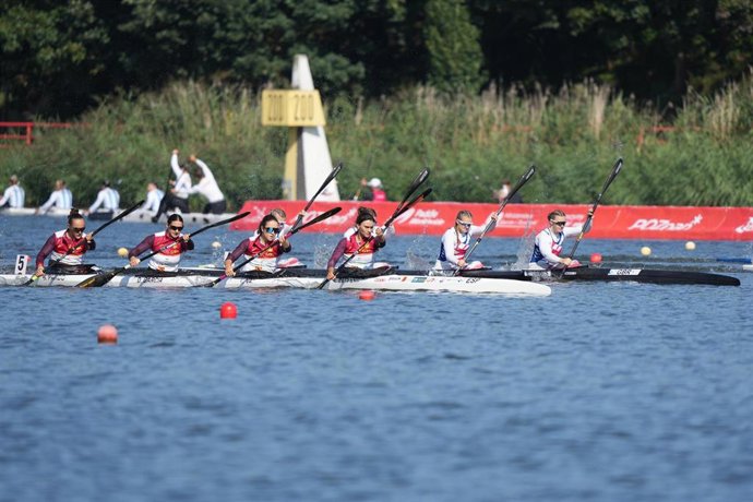El K4 500 metros de Ouzande, Val, García  y Pardo en el Mundial de Poznan 2026