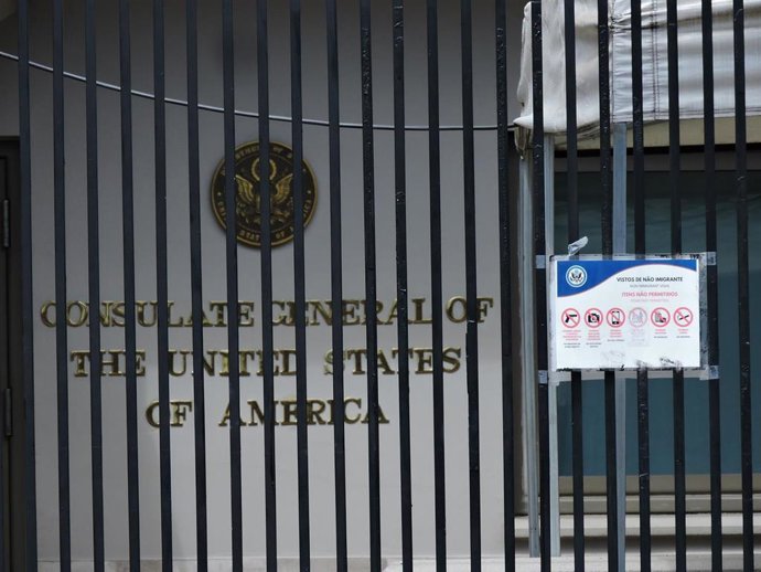 Archivo - Fachada del Consulado de EEUU en Sao Paulo, Brasil