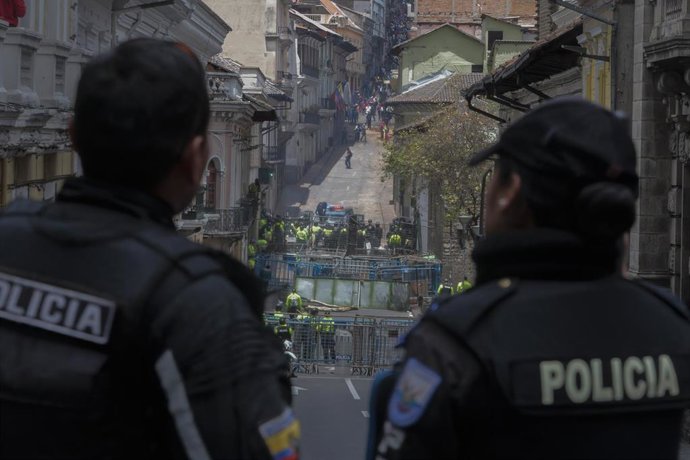 Archivo - Policia de Ecuador en una imagen de archivo