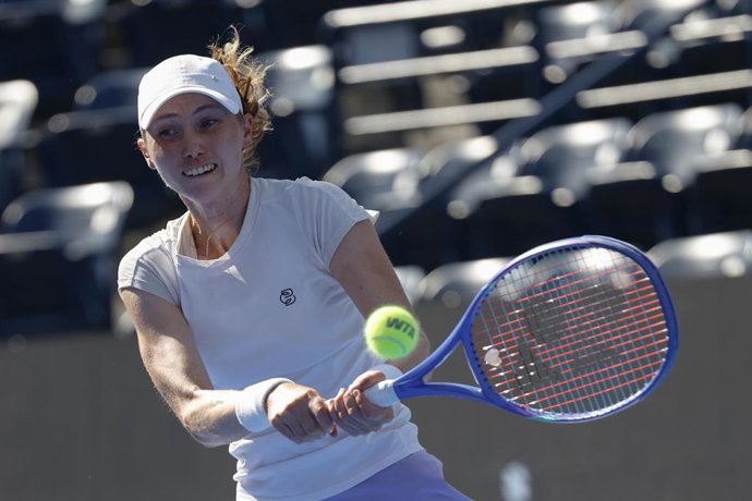 August 26, 2026, Monterrey, Nuevo Leon, Mexico: Cristina Bucsa (ESP) in action against Darja Vidmanova (CZE) during the GNP Seguros WTA 500 Open at Club Sonoma in Monterrey, Nuevo Leon.
