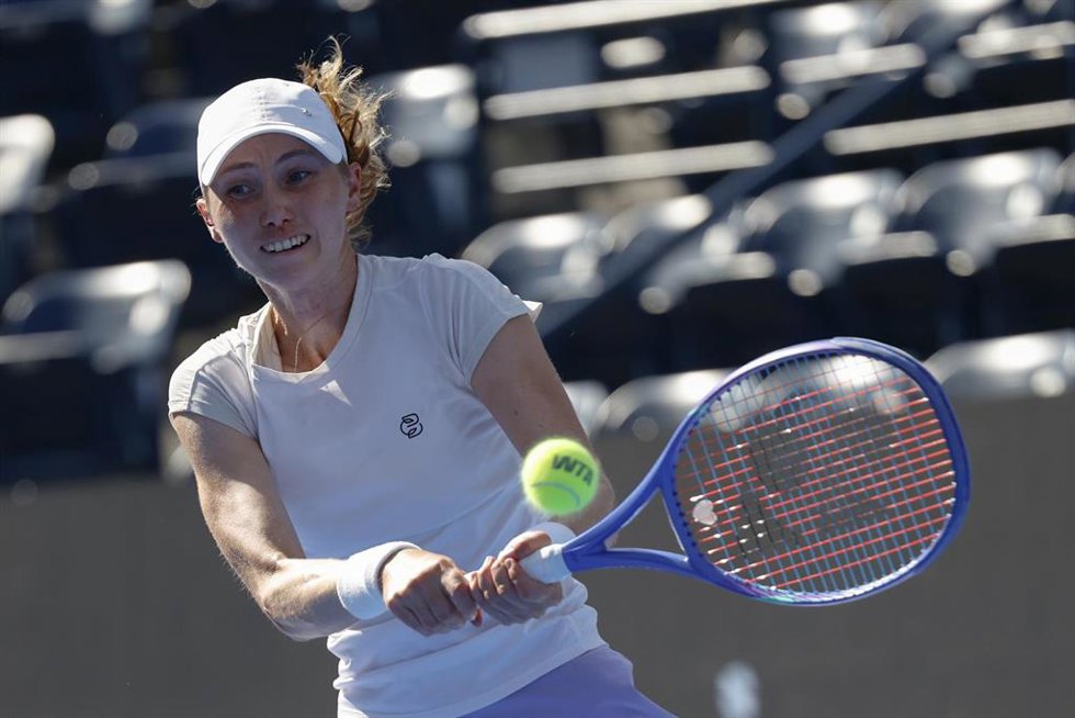 August 26, 2026, Monterrey, Nuevo Leon, Mexico: Cristina Bucsa (ESP) in action against Darja Vidmanova (CZE) during the GNP Seguros WTA 500 Open at Club Sonoma in Monterrey, Nuevo Leon.