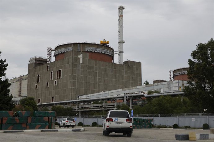 Archivo - Arquivo - Um comboio da ONU entra na usina nuclear de Zaporizhia (arquivo)