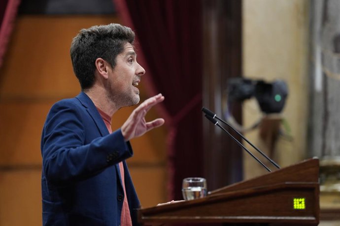 Archivo - Arxiu - El portaveu dels Comuns al Parlament, David Cid,en una imatge d'arxiu