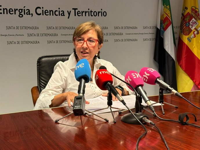 La consejera de Industria, Energía, Ciencia y Territorio, Mercedes Morán, en rueda de prensa sobre centros de datos