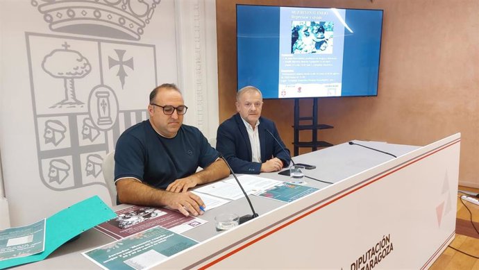 El alcalde de Fuendejalón, Javier Tolosa, y el diputado provincial Eduardo Arilla.