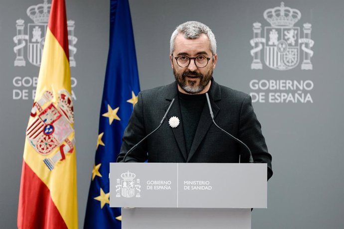 Archivo - Arquivo - O secretário de Estado da Saúde, Javier Padilla, dá uma entrevista coletiva na sede do Ministério da Saúde, em 8 de maio de 2026, em Madri (Espanha). A entrevista coletiva tem como objetivo informar sobre as últimas notícias sobre o su