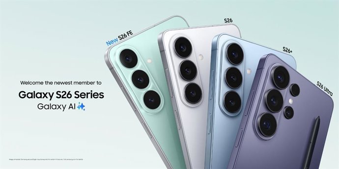 A família Galaxy S26, com o novo Galaxy S26 FE