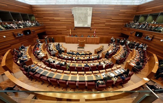 Archivo - El Hemiciclo de las Cortes de Castilla y León en la sesión constitutiva de la XII Legislatura.