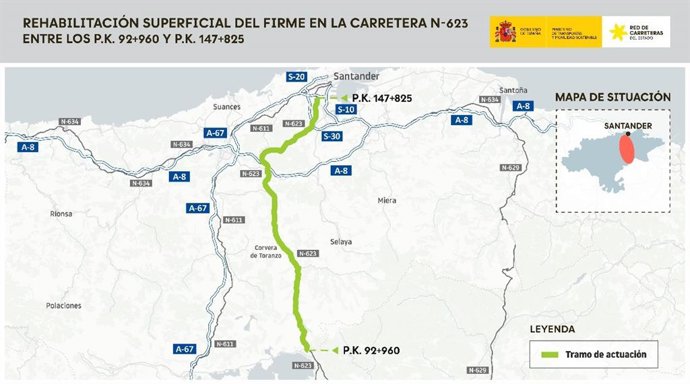 Mapa de la N-623