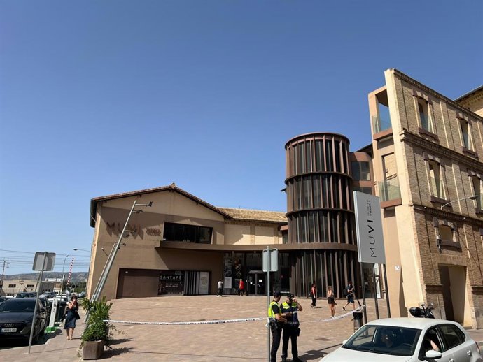 Imagen del Museo de Villena acordonado tras el robo del Tesoro