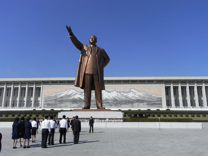 Archivo - Arquivo - Estátua de Kim Il Sung na Coreia do Norte.