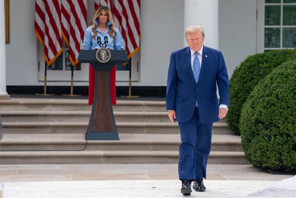 El presidente de Estados Unidos, Donald Trump, y su esposa, Melania Trump