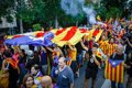 Unas 120 personas participan en la manifestación independentista de la ANC en el acceso al Camp Nou