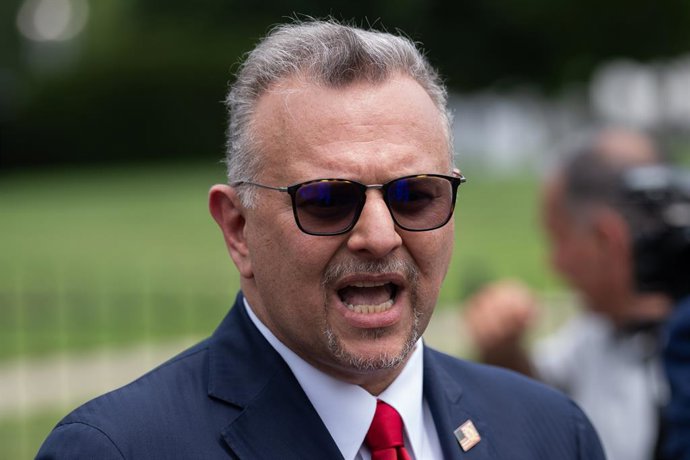 July 21, 2026, Washington, District Of Columbia, USA: Massad Boulos, Senior Advisor to the President on Arab and Middle Eastern Affairs, gives remarks outside of the West Wing of the White House in Washington, DC, USA, on Tuesday, July 21, 2026. President