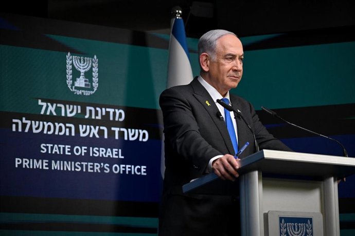 Archivo - Arxivo - El primer ministre d'Israel, Benjamin Netanyahu, durant una roda de premsa a Jerusalem (arxiu)