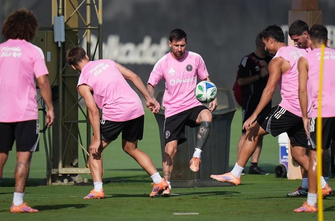 Archivo - Leo Messi durante un entrenamiento del Inter Miami