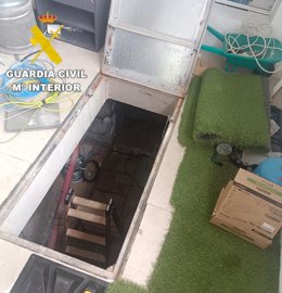Lugar donde se encontraba la plantación de marihuana