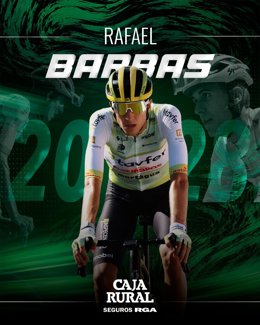El ciclista portugués Rafael Barbas en el anuncio de su fichaje por el equipo Caja Rural-Seguros RGA.