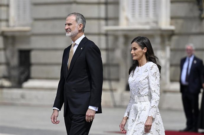 Archivo - El Rey Felipe VI y la Reina Letizia 