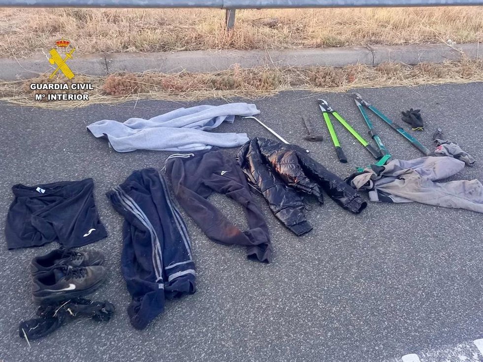 Material incautado por la Guardia Civil en la operación Triplebar en la provincia de Cáceres
