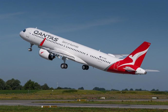 Archivo - Avión A321XLR de Qantas.