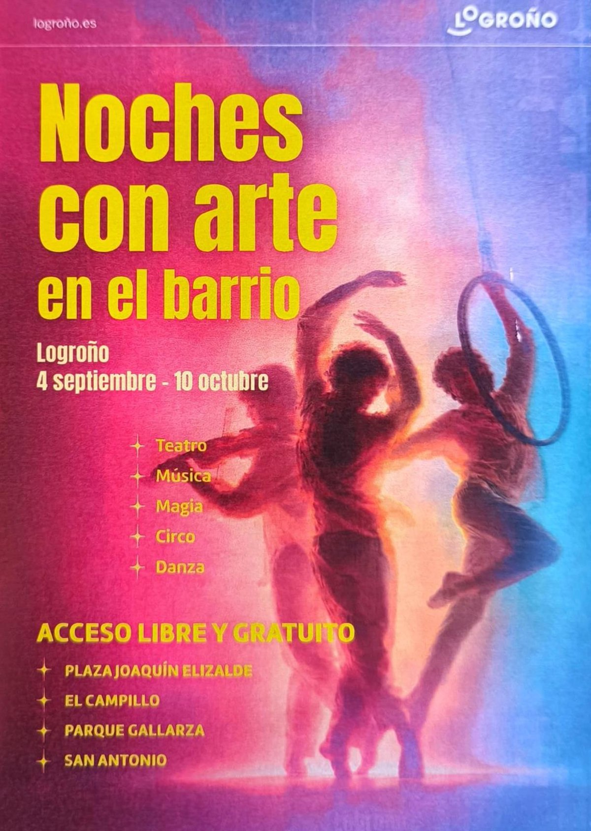  Noches con arte en el barrio  amplía su programación con nueve actuaciones en cuatro espacios de la ciudad