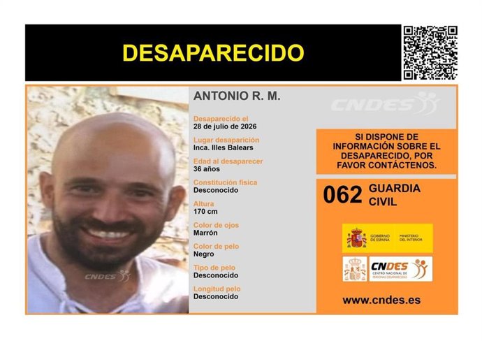 Buscan a un hombre desaparecido en Inca desde hace un mes