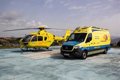 Trasladado en helicóptero el conductor de un vehículo tras salirse de la vía en Padrón