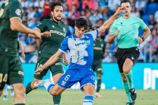 Juanjo Sánchez, en un partido con el CD Tenerife.