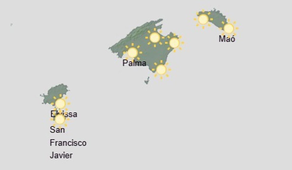 El tiempo hoy, sábado 29 de agosto, en Baleares.