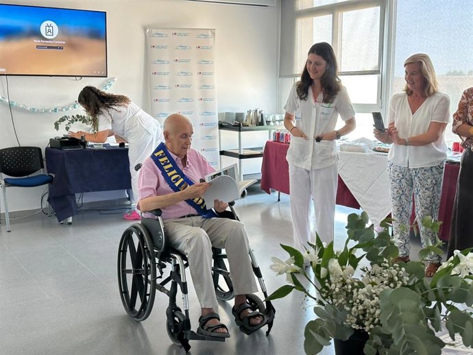 Nicolás Borreguero, el día de la presentación del libro en el Hospital Infanta Elena de Valdemoro.