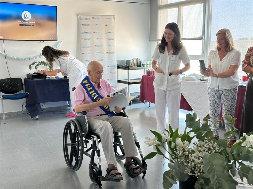 Nicolás Borreguero, el día de la presentación del libro en el Hospital Infanta Elena de Valdemoro.