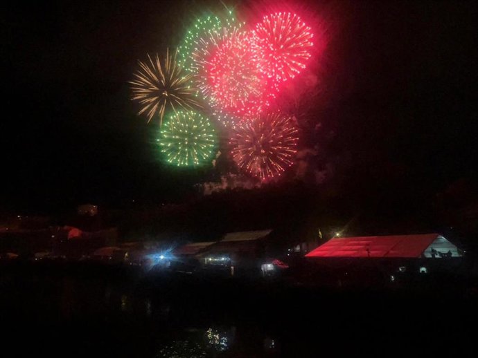 Fuegos artificiales en Aste Nagusia