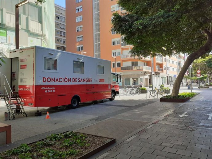 Unidad móvil de donación de sangre