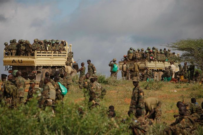 Archivo - Un contingente de militares ugandeses en Somalia 