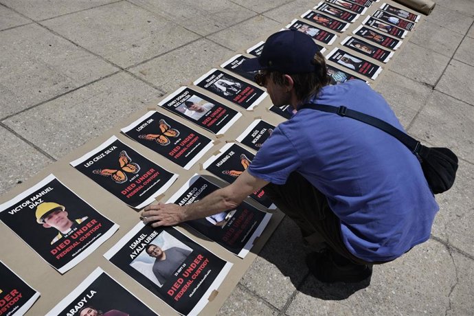 Archivo - Protesta en México por las víctimas mortales a causa de las redadas del ICE en Estados Unidos