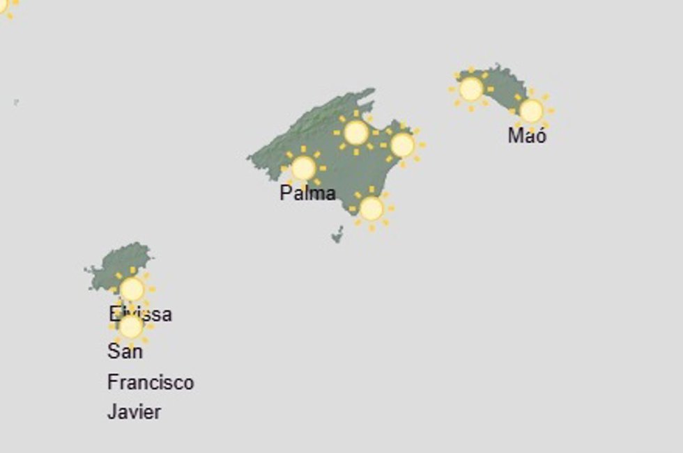 El tiempo hoy, domingo 30 de agosto, en Baleares.