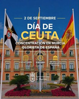 Cartel de la concentración por Ceuta convocada en Murcia