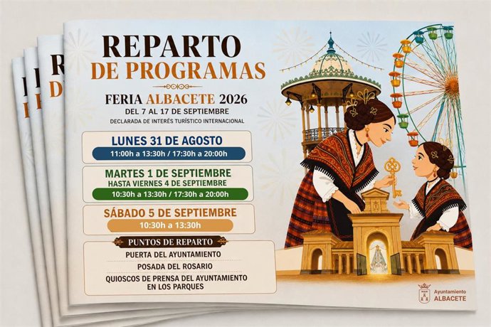 Cartel con la convocatoria del reparto de programas.