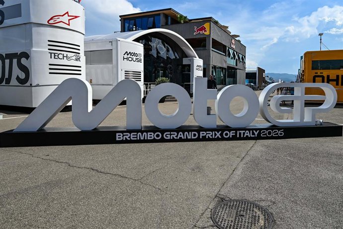 Archivo - Mugello, Italy: IPA85164580 - MotoGp logo of Brembo gran prix of Italy 2026 during Gran Premio d'Italia, MotoGP World Championship in Mugello, Italy, May 29 2026