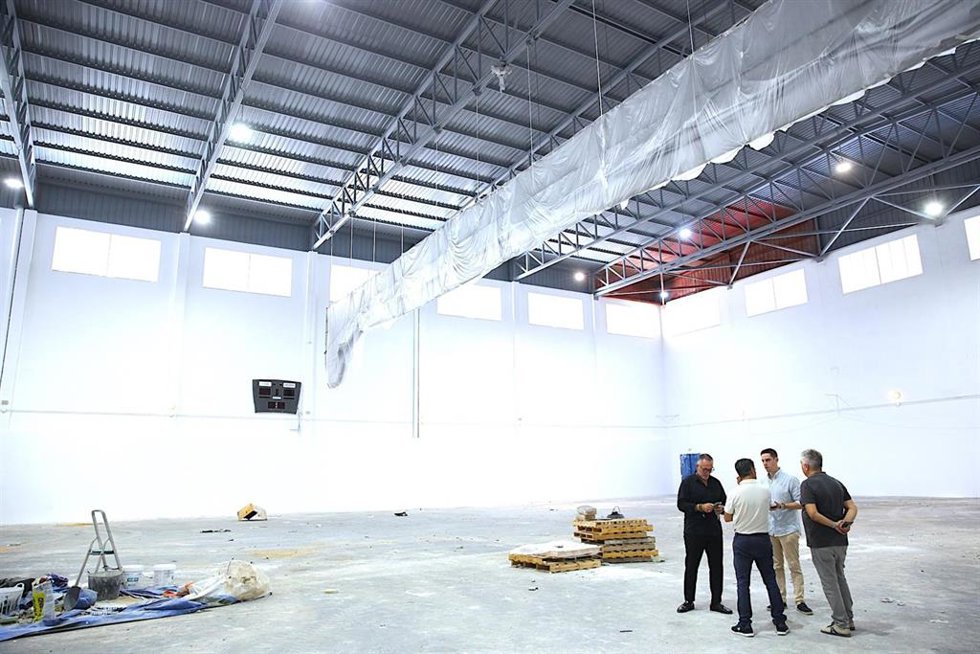 Visita técnica de concejales a las obras del Pabellón deportivo 'Kiko Narváez' de Jerez de la Frontera (Cádiz).
