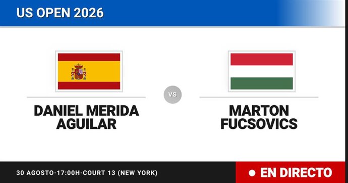 Daniel Merida Aguilar - Marton Fucsovics: resumen y estadísticas del partido de Sesentaicuatroavos de final de US Open ATP