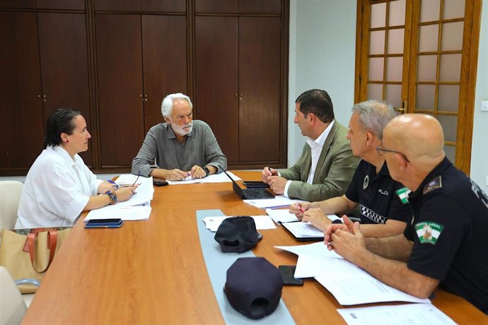Reunión del Consejo de la Escuela de la Policía Local de Jerez de la Frontera (Cádiz).