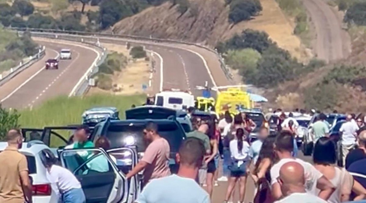 Un motorista fallece en un accidente de tráfico en la A-5, cerca de Escurial (Cáceres)
