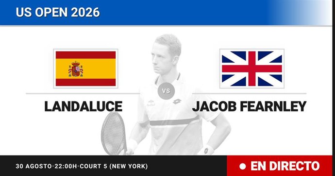 Martin Landaluce - Jacob Fearnley: resumen y estadísticas del partido de Sesentaicuatroavos de final de US Open ATP