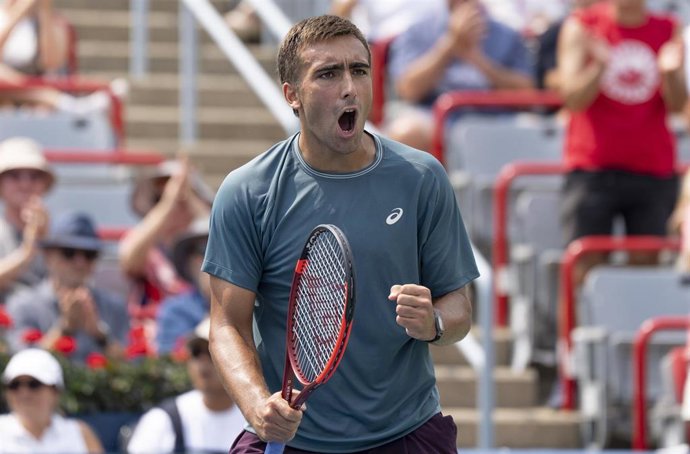 El tenista español Daniel Mérida durante un torneo