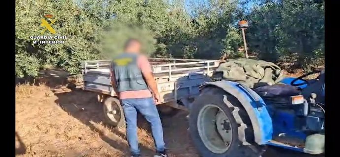 La Guardia Civil en una actuación en una finca de Umbrete (Sevilla)